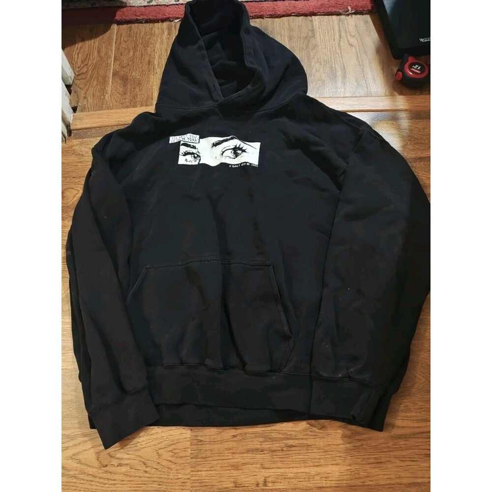 Brandy Melville John Galt Hoodie Black OSFA I'll Meet You In New York 1994 Black